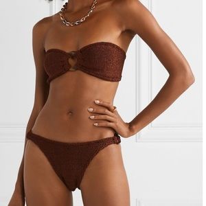 Hunza G bikini Gloria Metallic Cocoa